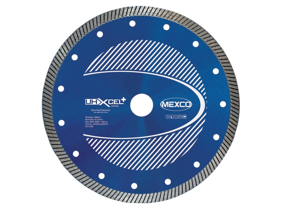 Mexco UHXCEL20022TF Ultra Hard Plus Diamond Blade 200 x 22mm