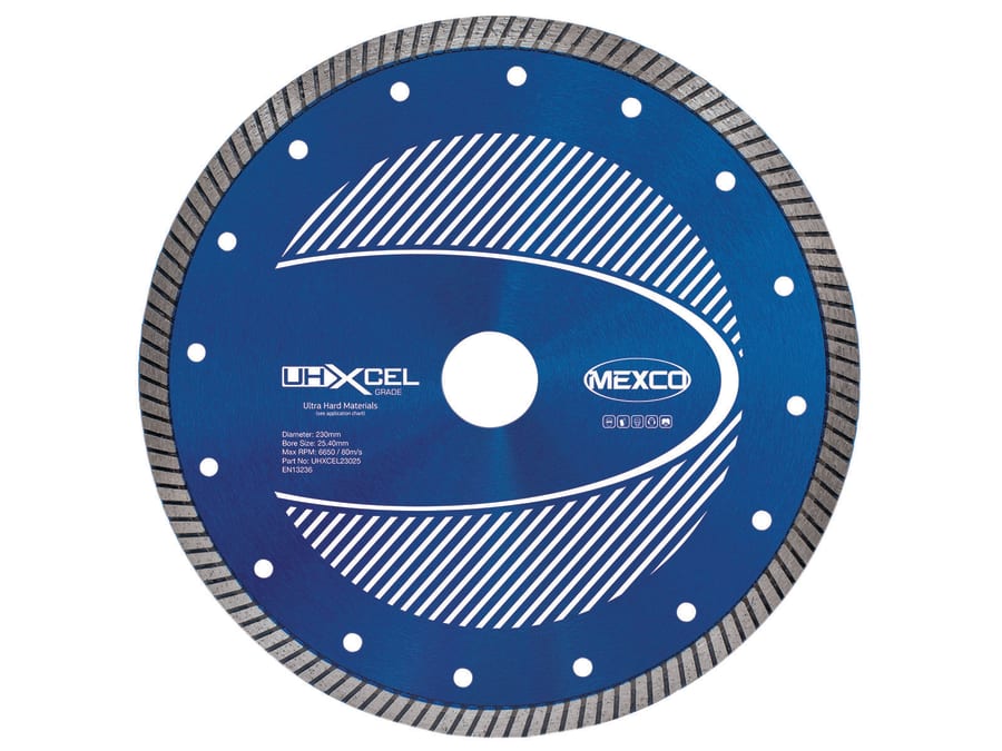 Mexco UHXCEL23025 Ultra Hard Materials Diamond Blade 230 x 25.4mm