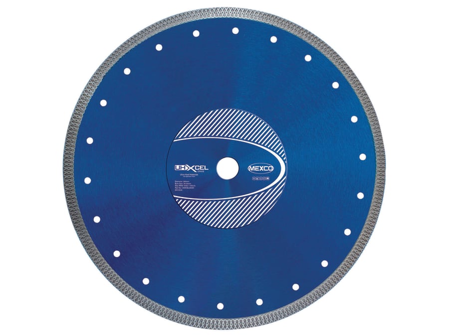 Mexco UHXCEL30020 300 x 20mm Ultra Hard Materials Diamond Blade