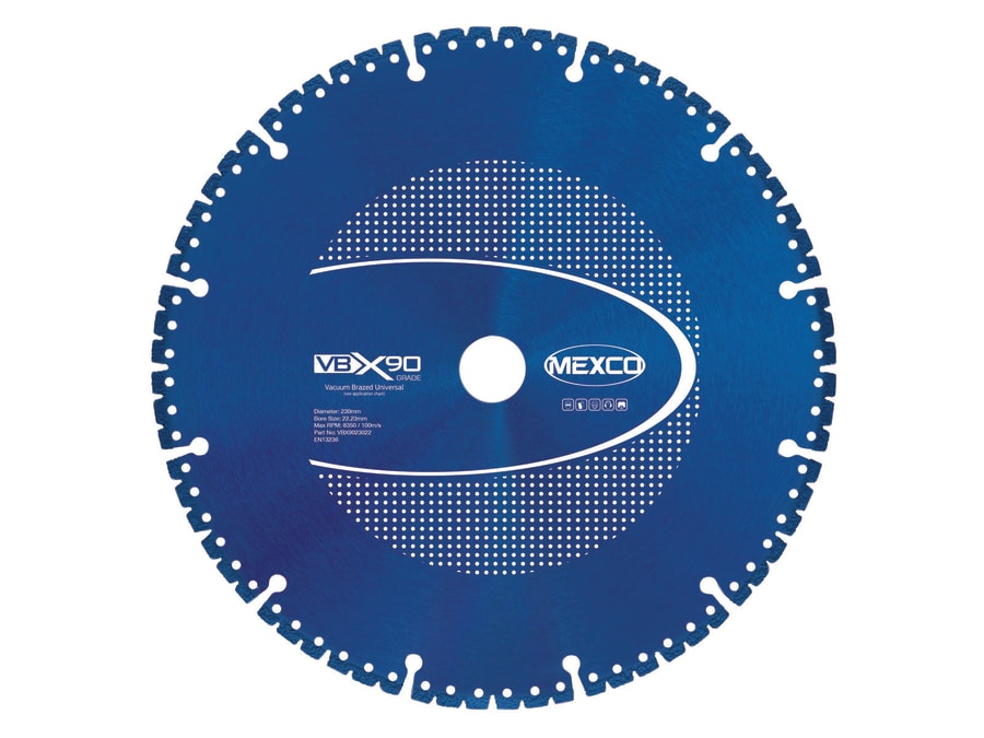 Mexco VBX9023022 230mm Universal Diamond Blade 22mm Bore