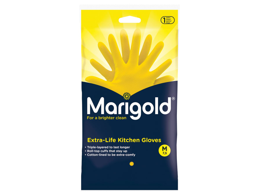 Marigold 145407 Extra-Life Kitchen Rubber Gloves Medium