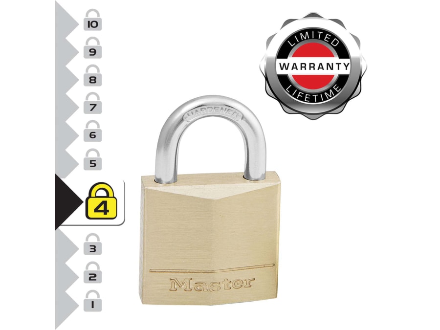 Master Lock 130EURD 30mm Solid Brass Padlock