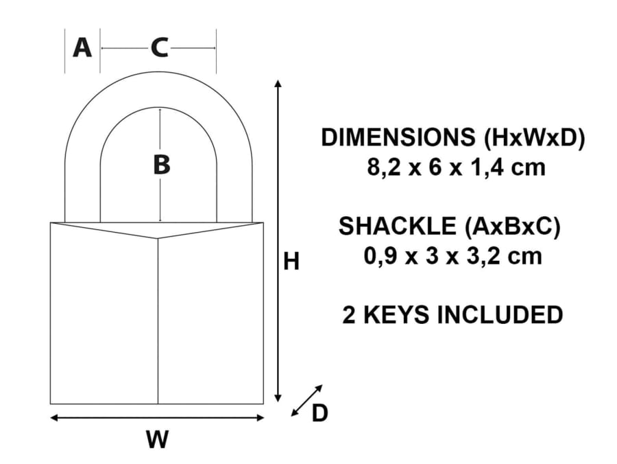 Master Lock 160EURD 60mm Padlock