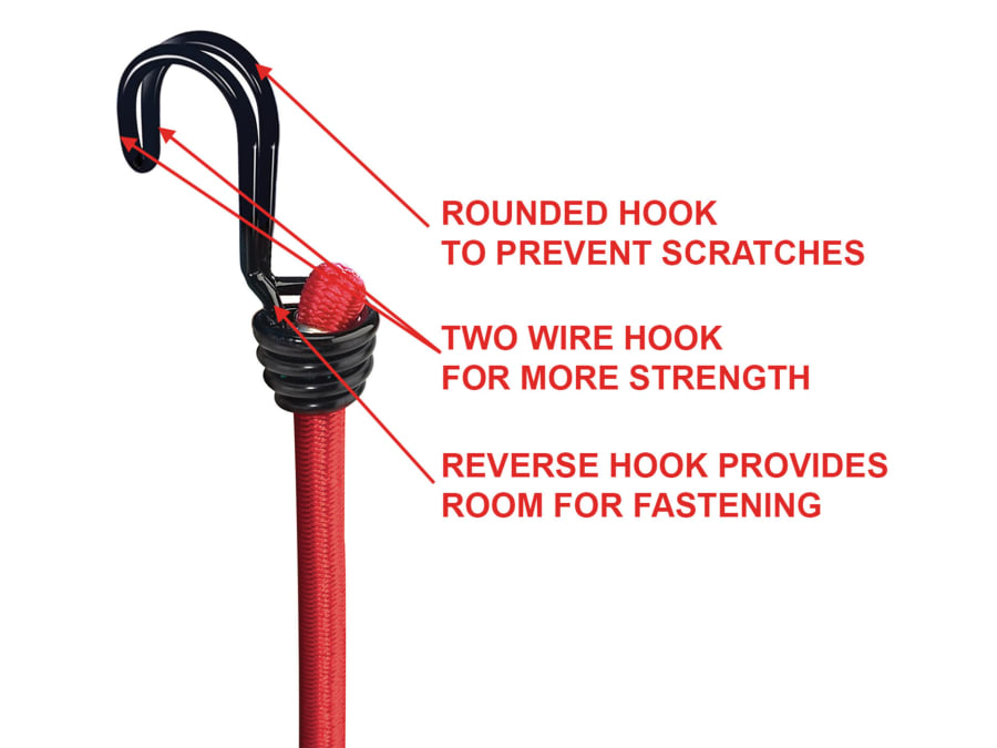 Master Lock 3020EURDAT Twin Wire Bungee Cord 60cm Red