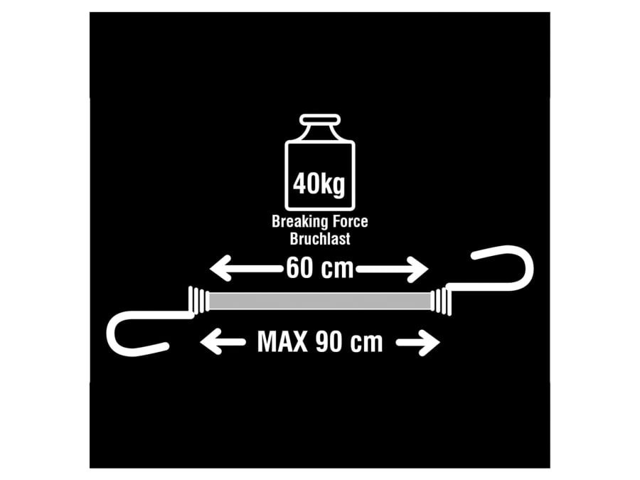 Master Lock 3020EURDAT Twin Wire Bungee Cord 60cm Red