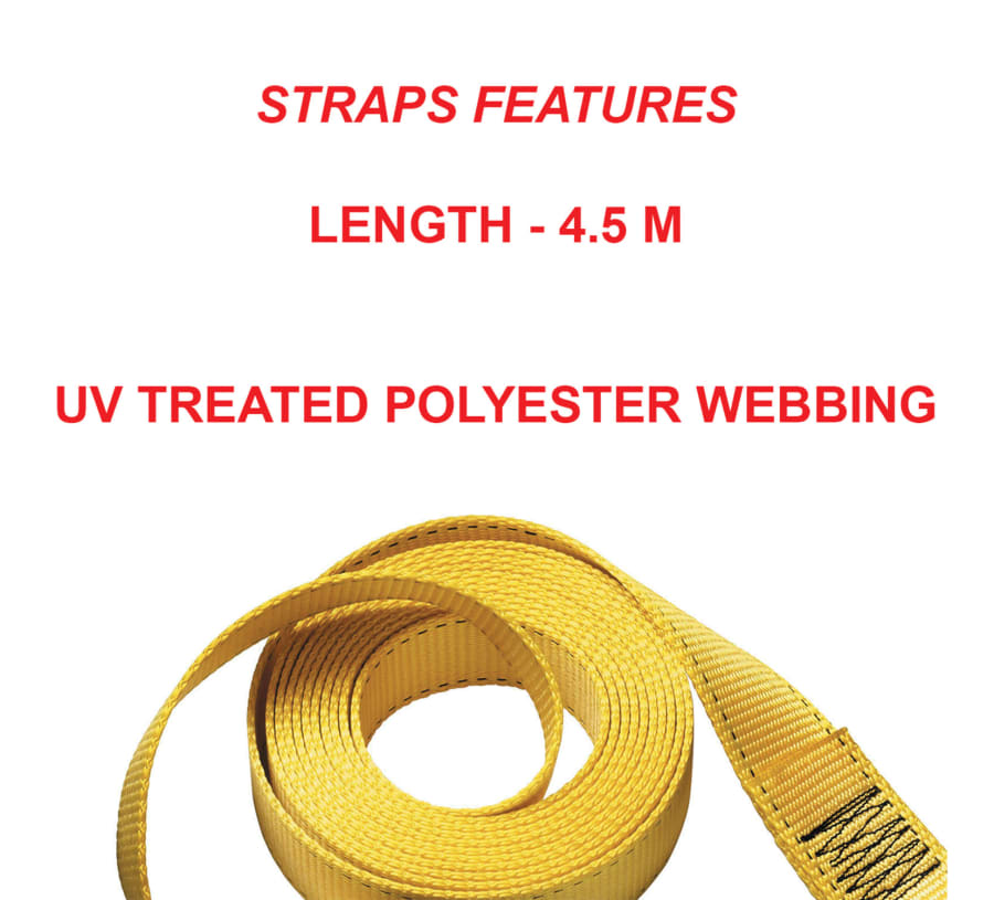 Master Lock 3058EURDAT 4.50m Ratchet Tie-Down with J-Hooks