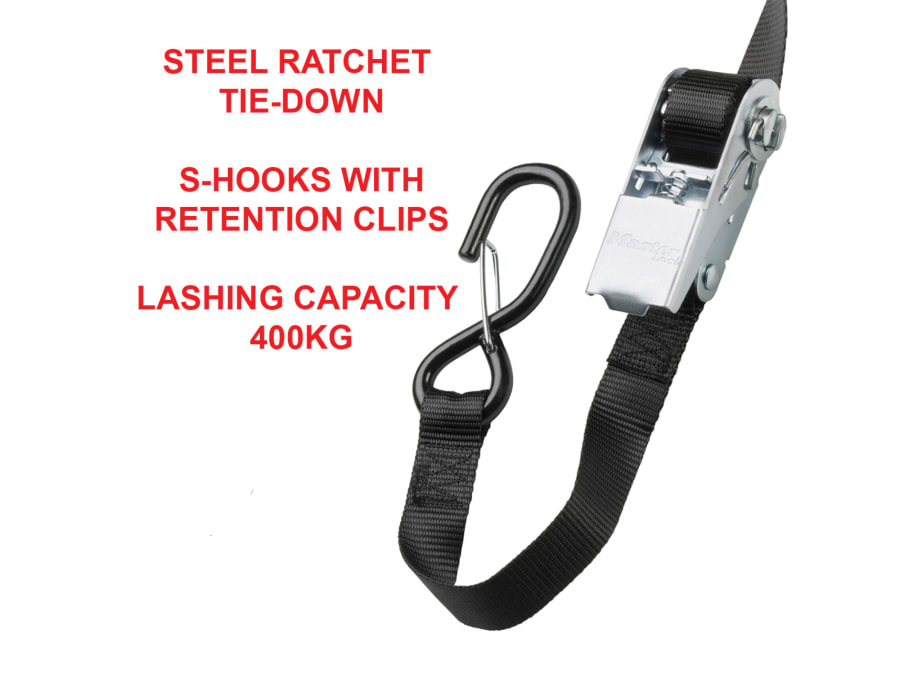 Master Lock 3109EURDAT Ratchet Tie-Down S-Hooks 5m