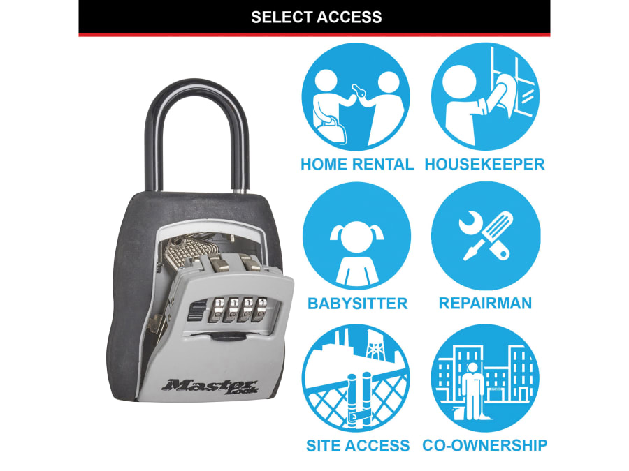 Master Lock 5400EURD Portable Shackled Combination Key Lock Box