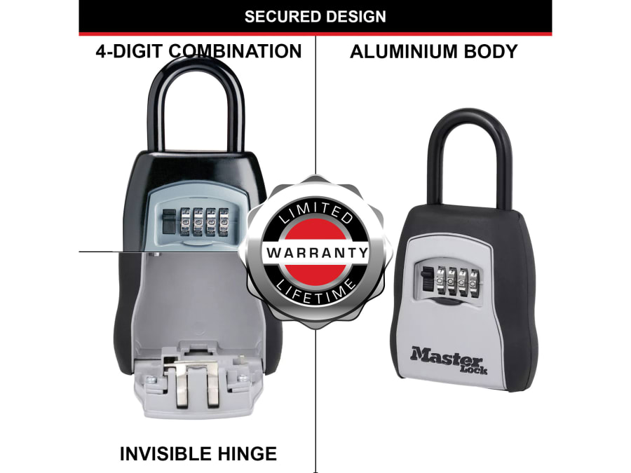 Master Lock 5400EURD Portable Shackled Combination Key Lock Box