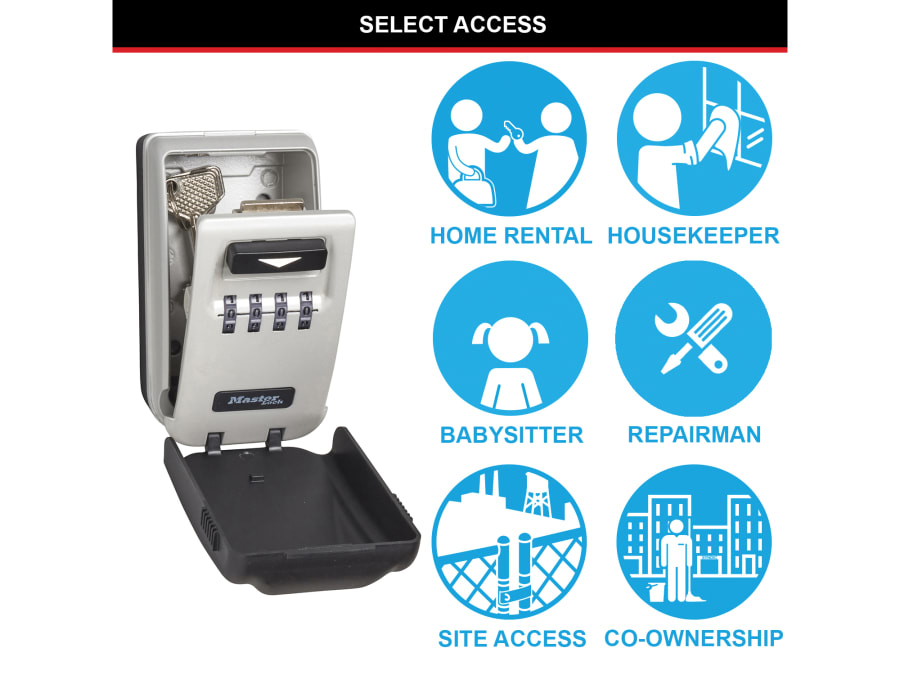 Master Lock 5425EURD Wall Mounted Key Box with Light Up Dial