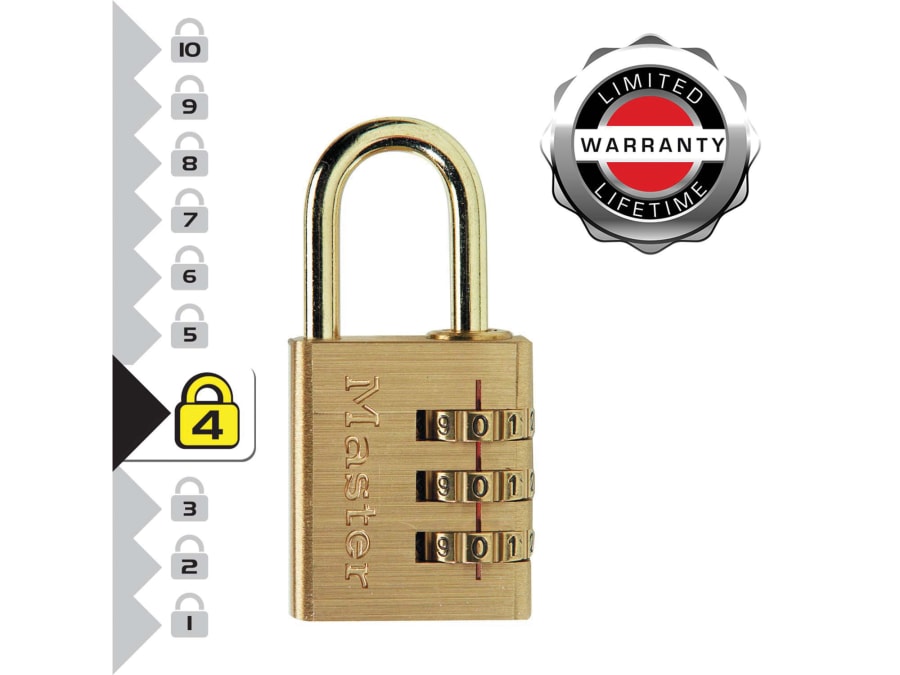 Master Lock 630EURD 30mm 3-Digit Combination Padlock