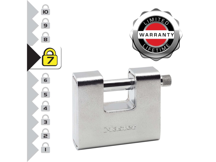 Master Lock 680EURD 80mm Armoured Zinc Body Shutter Padlock
