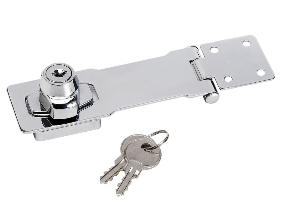 Master Lock 725EURD 118mm Chrome Plated Steel Locking Hasp