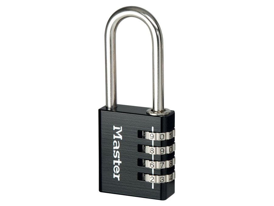 Master Lock 7640EURDBLKLH 40mm 4-Digit Combination Padlock with 51mm Shackle