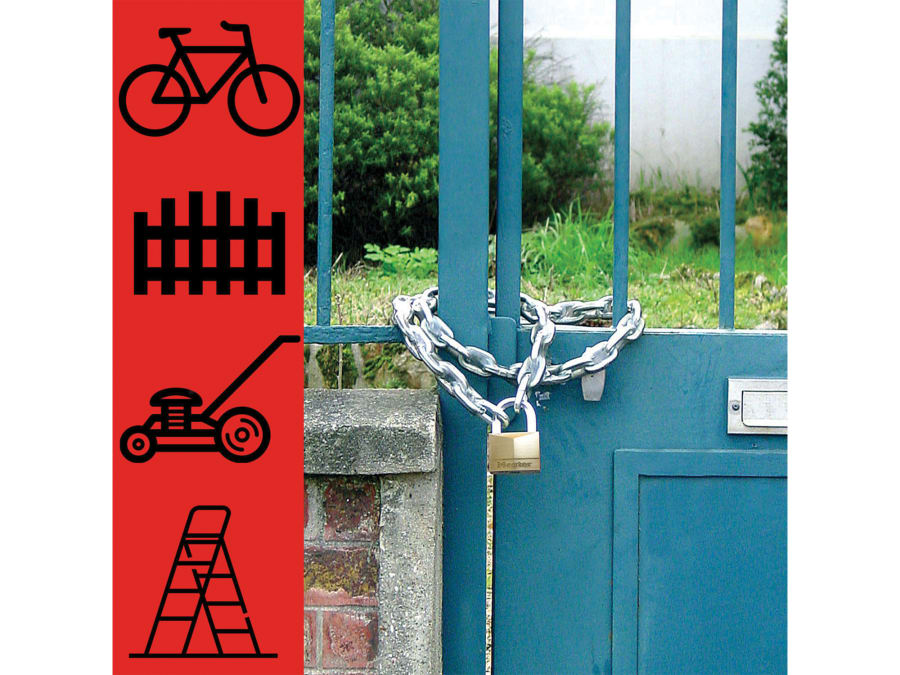 Master Lock 8016EURD 1m x 8mm Hardened Steel Chain