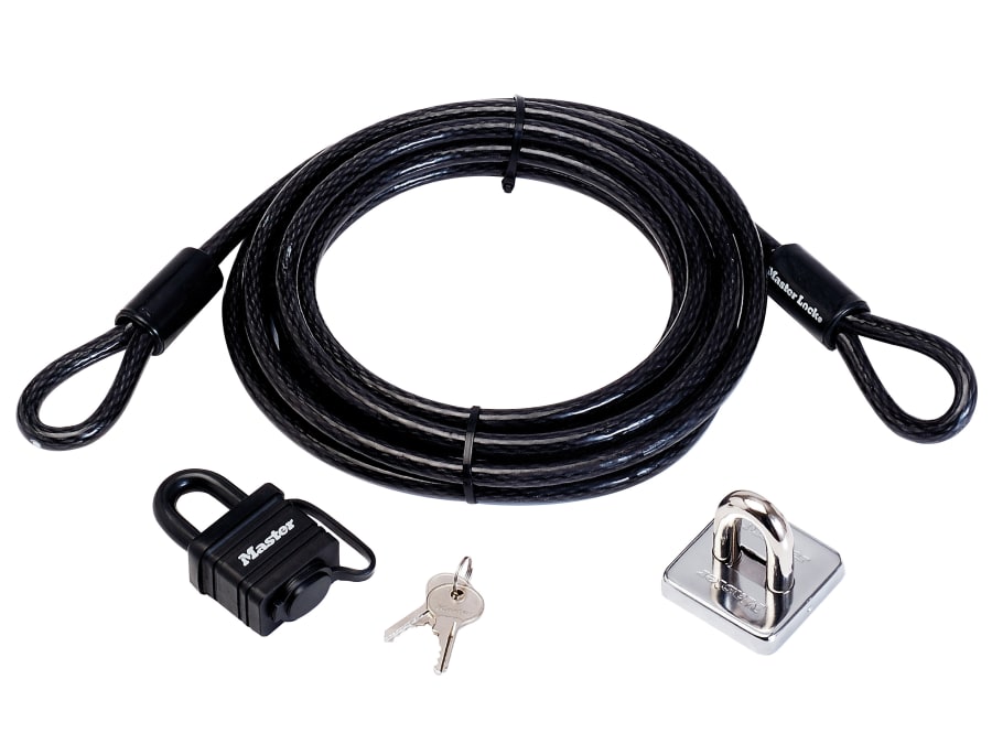 Master Lock 8271EURDAT Security Kit with Lock Anchor & Cable 4.5m