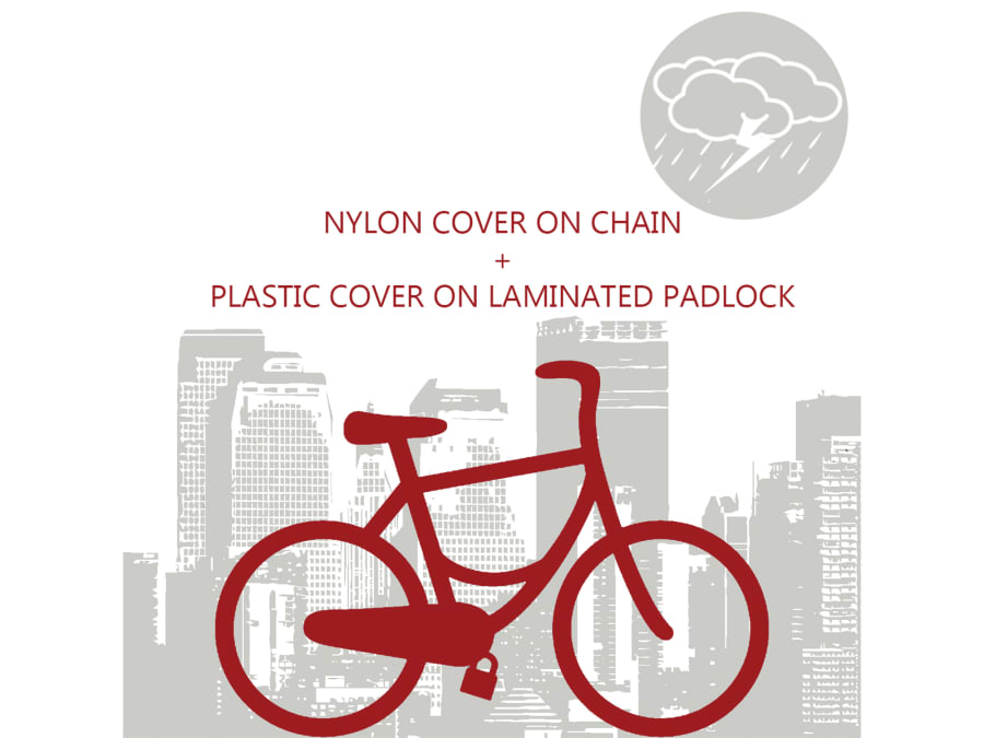 Master Lock 8390EURDPRO 40mm Padlock & Chain with 90cm x 6mm Chain