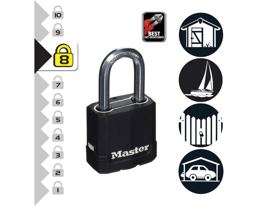 Master Lock M115EURDLF 45mm Padlock with 38mm Shackle