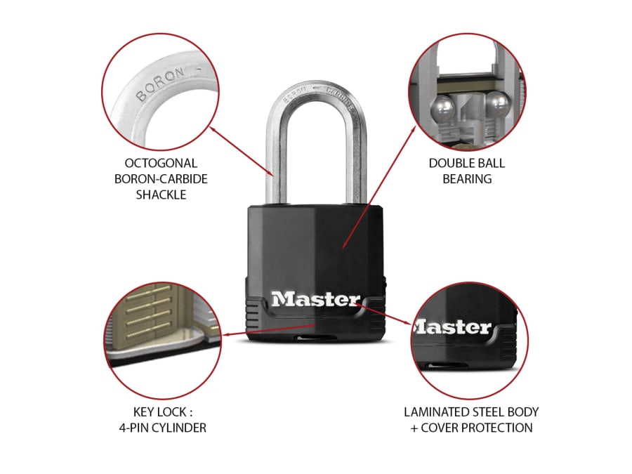 Master Lock M115EURDLF 45mm Padlock with 38mm Shackle