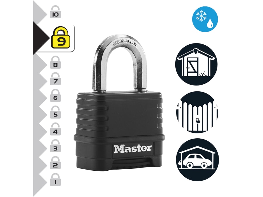 Master Lock M178EURD 50mm 4-Digit Combination Padlock