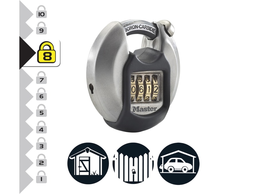Master Lock M40EURDNUM 70mm 4-Digit Combination Discus Padlock
