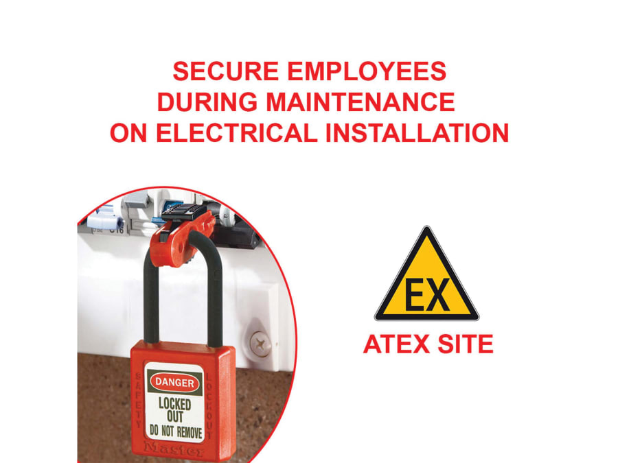 Master Lock 406RED 38mm Red Composite Lockout Padlock