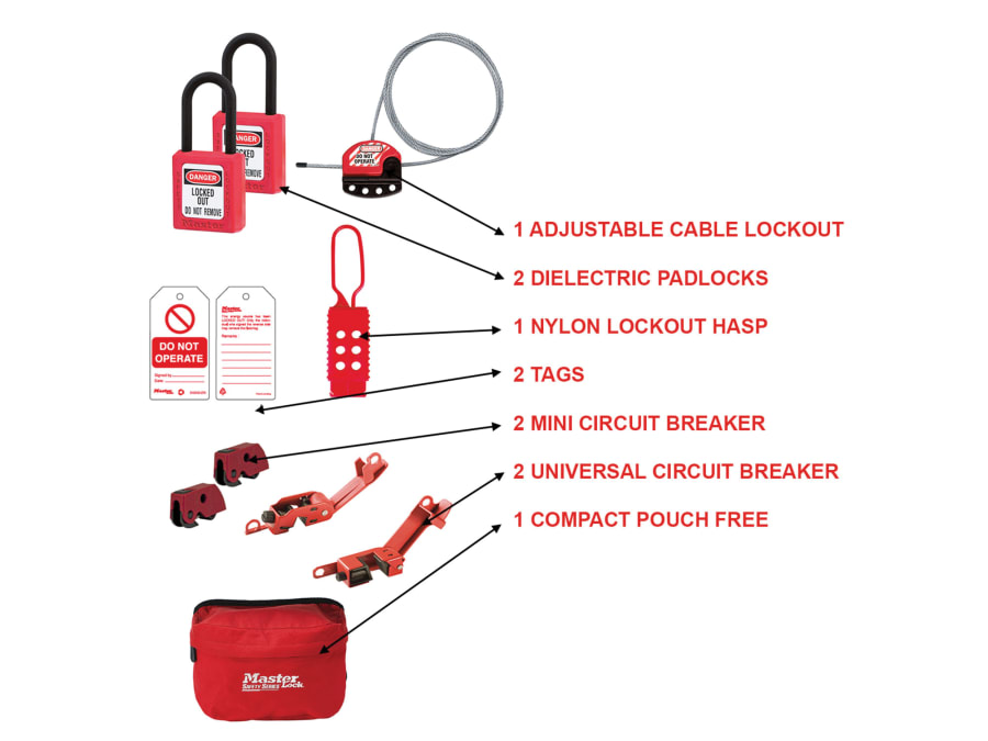 Master Lock MAINTKITEN Maintenance Lockout Kit