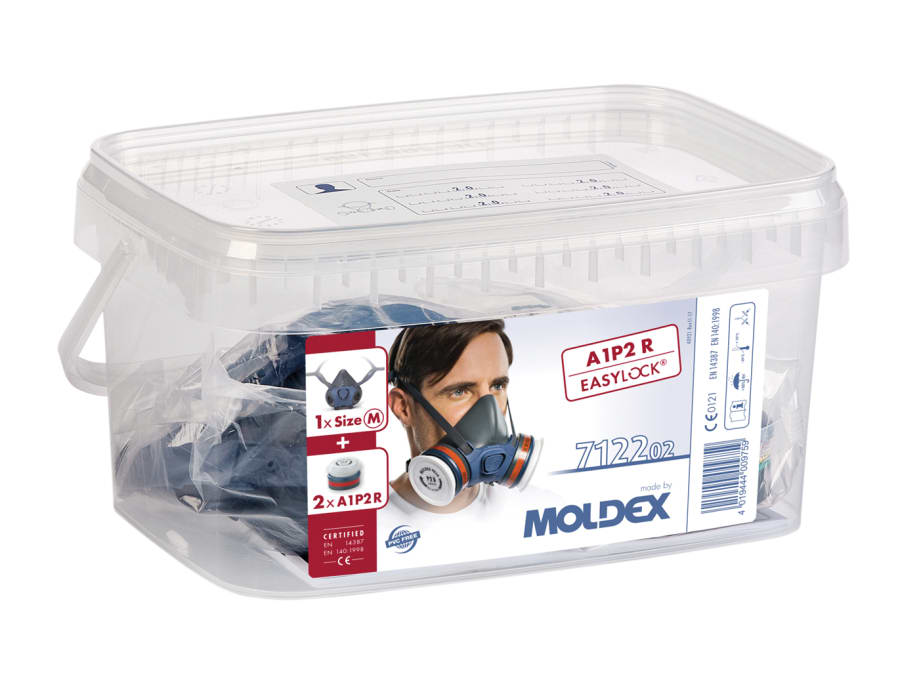 Moldex 712202 Series 7000 Half Mask Medium with 2 × A1P2 R Filters and Storage Box