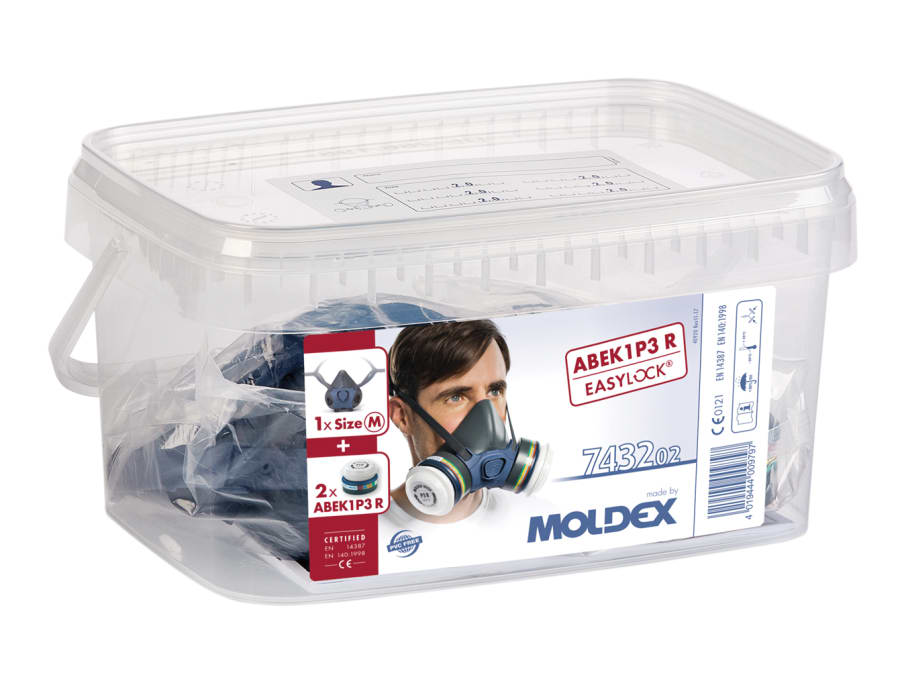Moldex 743202 Series 7000 Half Mask Medium with 2 × ABEK1P3 R Filters