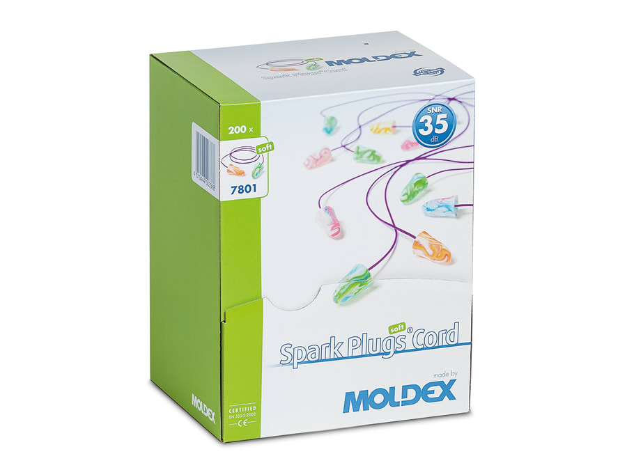 Moldex 780101 Spark Plugs Corded Earplugs SNR 35dB