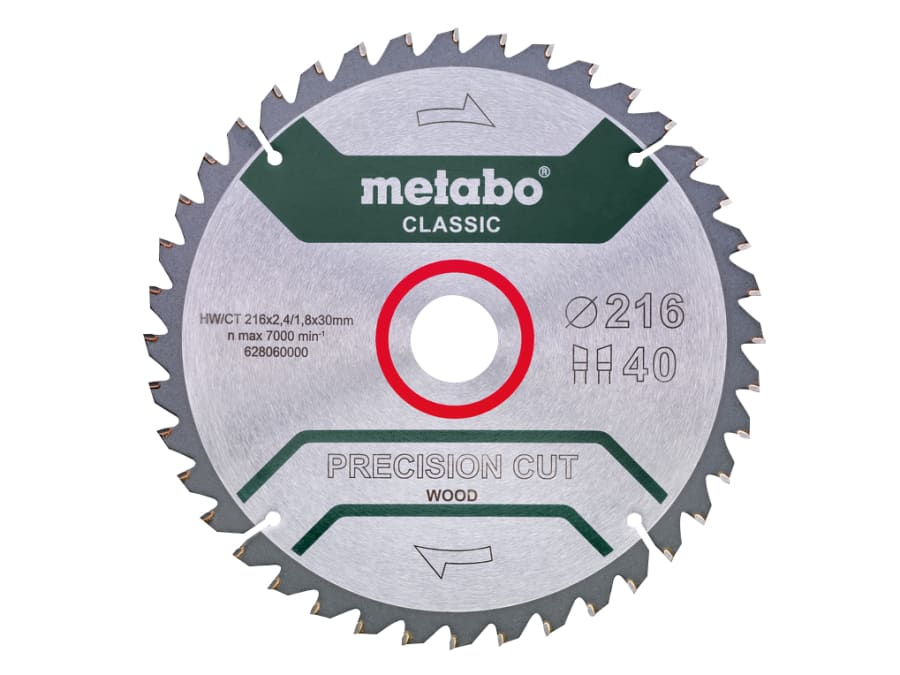 Metabo 628060000 Circular Saw Blade 216x30mm 40T