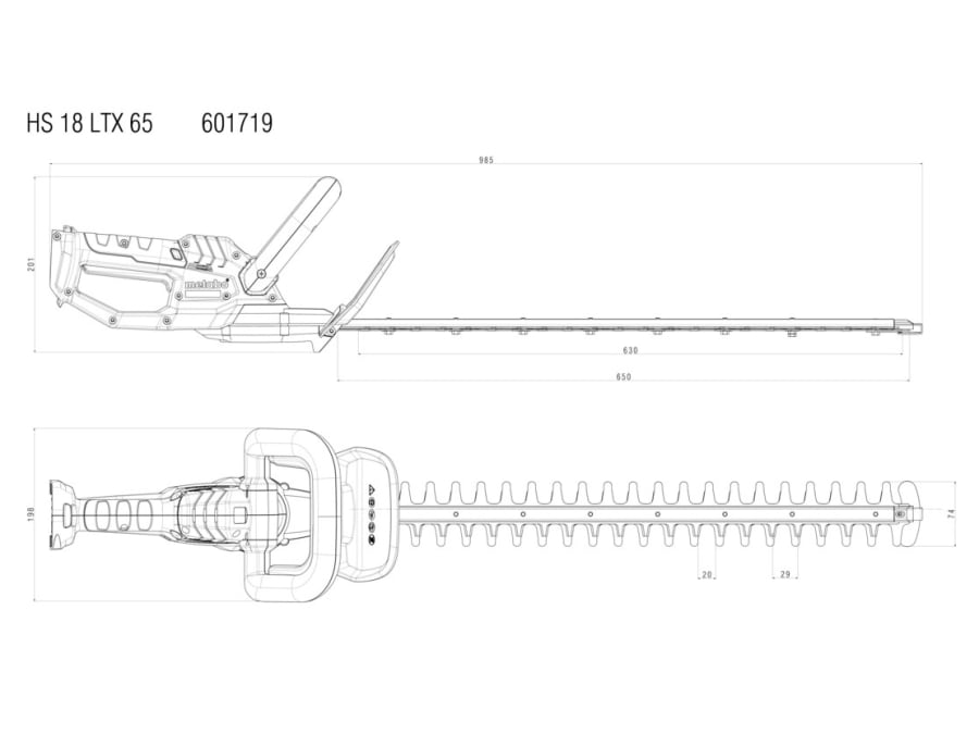 Metabo HS 18 LTX 65 18V Hedge Trimmer Bare Unit