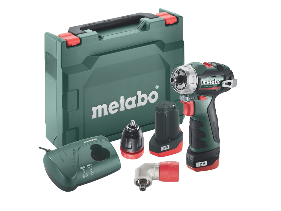 Metabo 601749590 PowerMaxx BS BL Q 12V Brushless Drill/Screwdriver with 2 × 2.0Ah