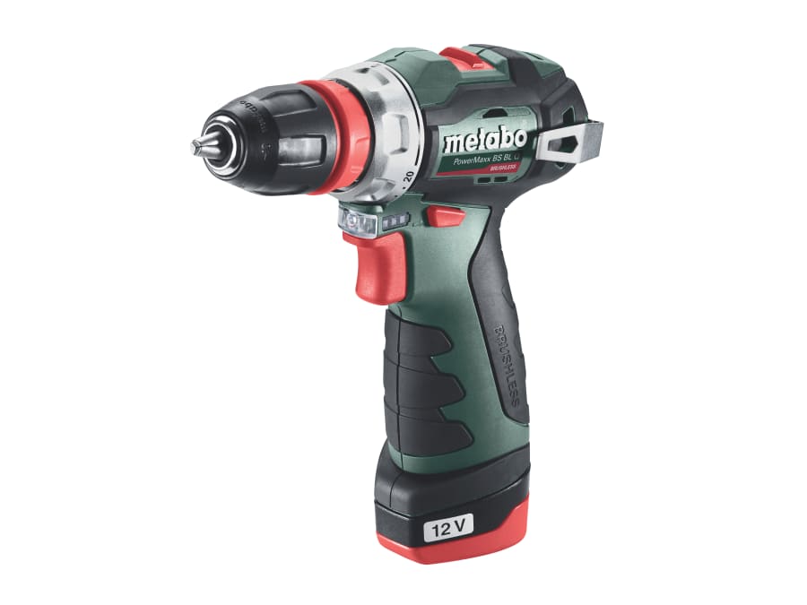 Metabo 601749590 PowerMaxx BS BL Q 12V Brushless Drill/Screwdriver with 2 × 2.0Ah