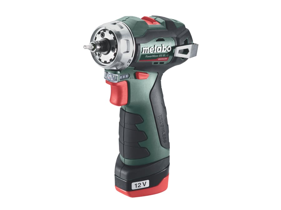 Metabo 601749590 PowerMaxx BS BL Q 12V Brushless Drill/Screwdriver with 2 × 2.0Ah
