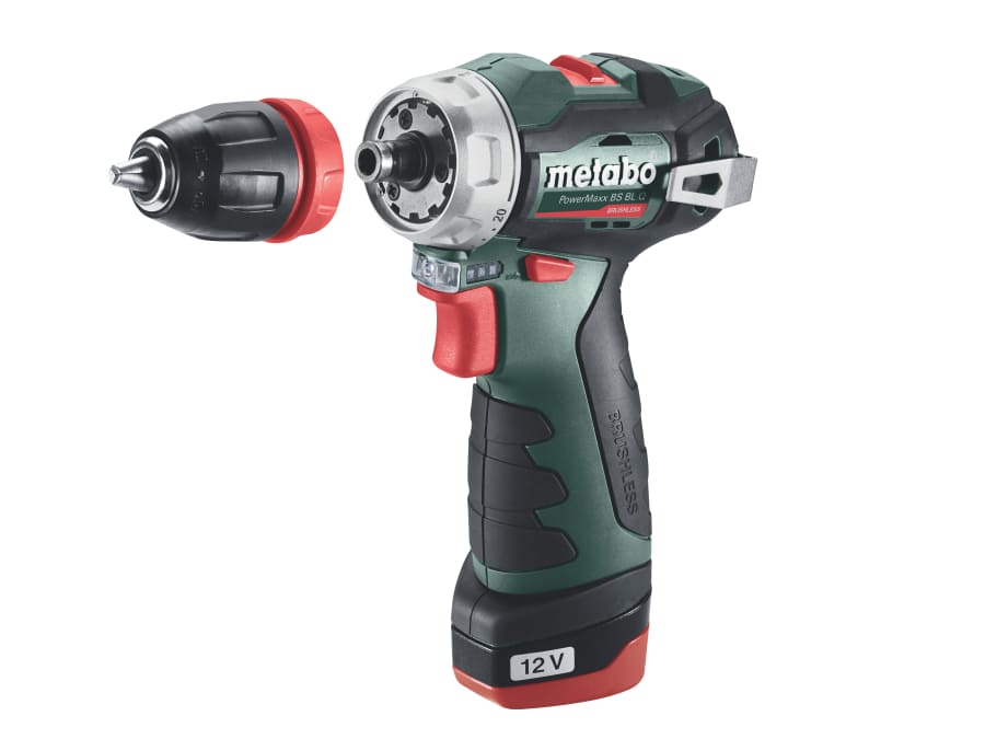 Metabo 601749590 PowerMaxx BS BL Q 12V Brushless Drill/Screwdriver with 2 × 2.0Ah