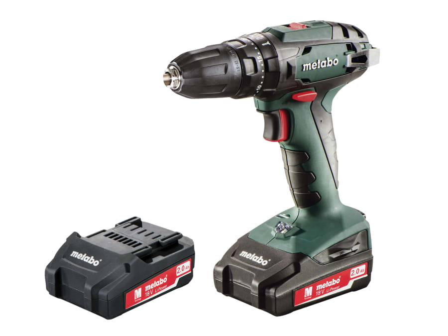Metabo SB 18 18V Combi Hammer Drill with 2 × 2.0Ah Batteries