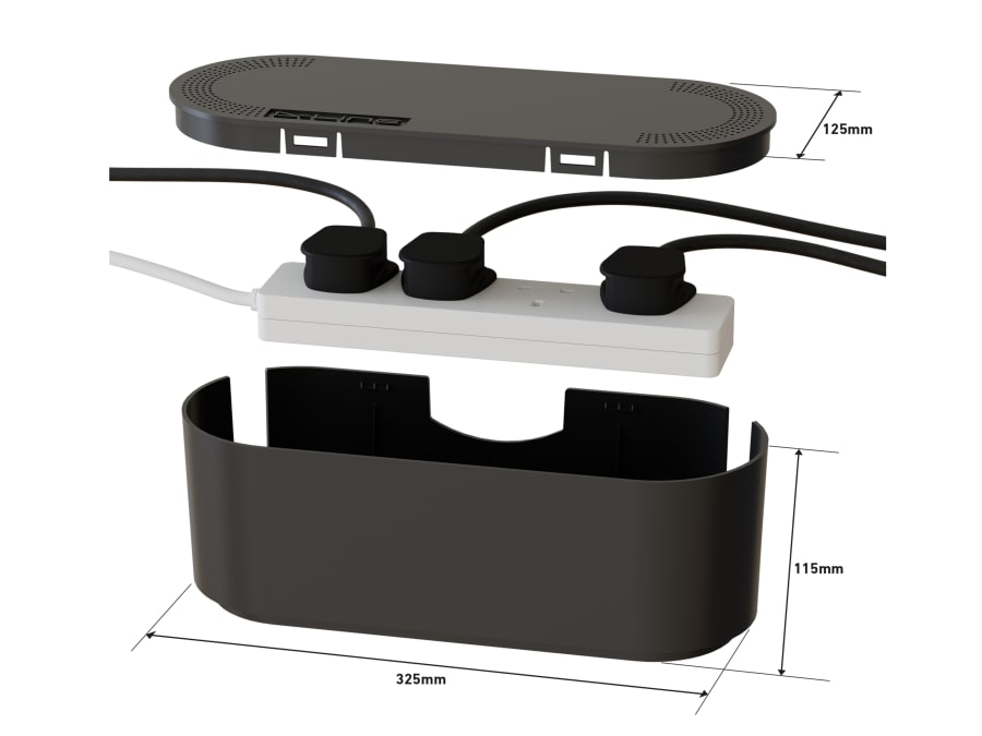 Masterplug CTHSMLBSW Cable Tidy