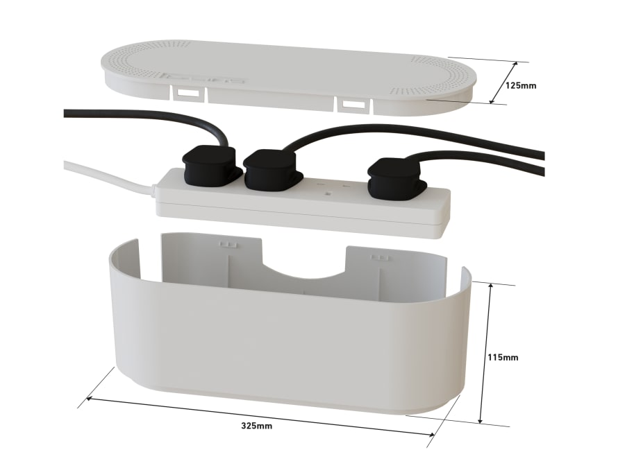 Masterplug CTHSMLWSW Cable Tidy White