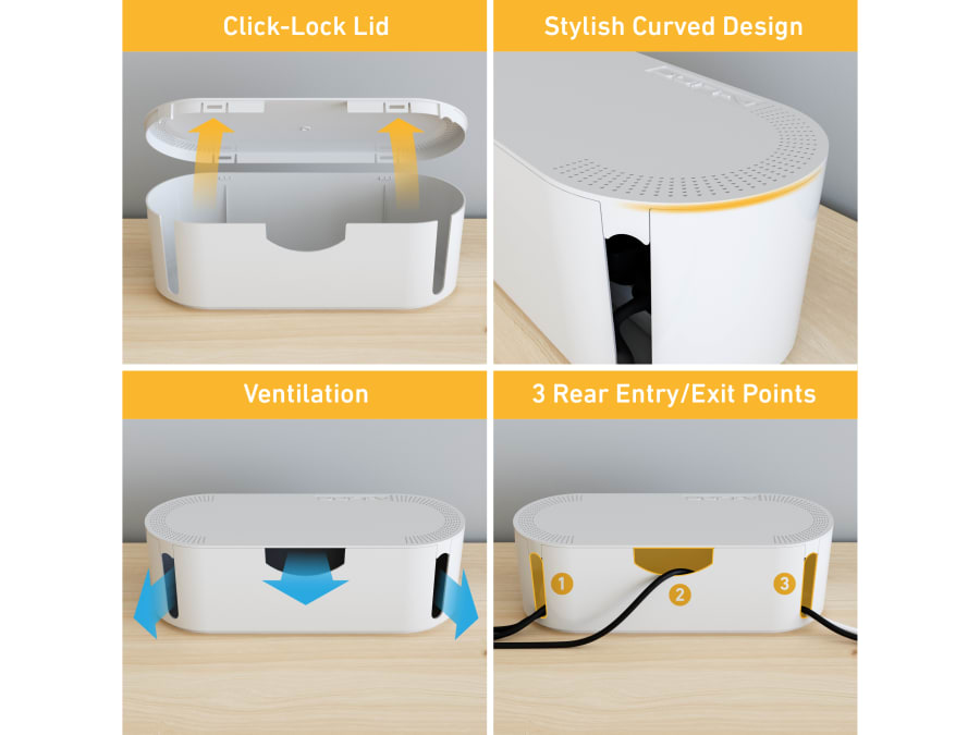 Masterplug CTHSMLWSW Cable Tidy White