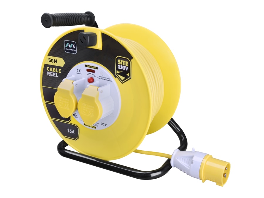 Masterplug LVCT50162MP 50m 110V 16A Cable Reel with Thermal Cut-Out