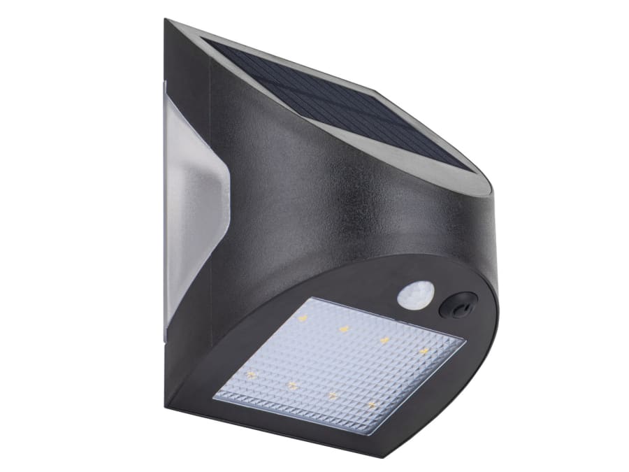 Masterplug LEXSW30B4001 Outdoor Solar Wall Light with PIR Motion Sensor