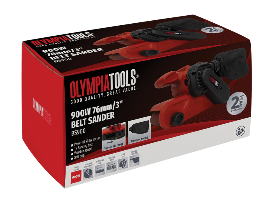 Olympia Power Tools 09230 75mm Belt Sander 900W 240V