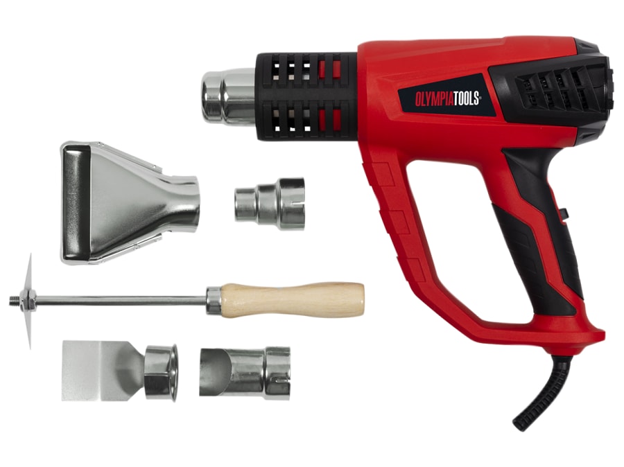 Olympia Power Tools 09510 2000W 240V Heat Gun with 5 Accessories