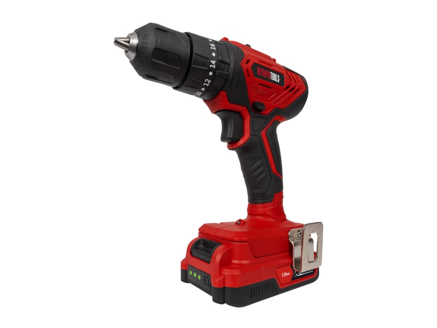 Olympia Power Tools 09910 20V Combi Drill with 1 × 1.5Ah Battery