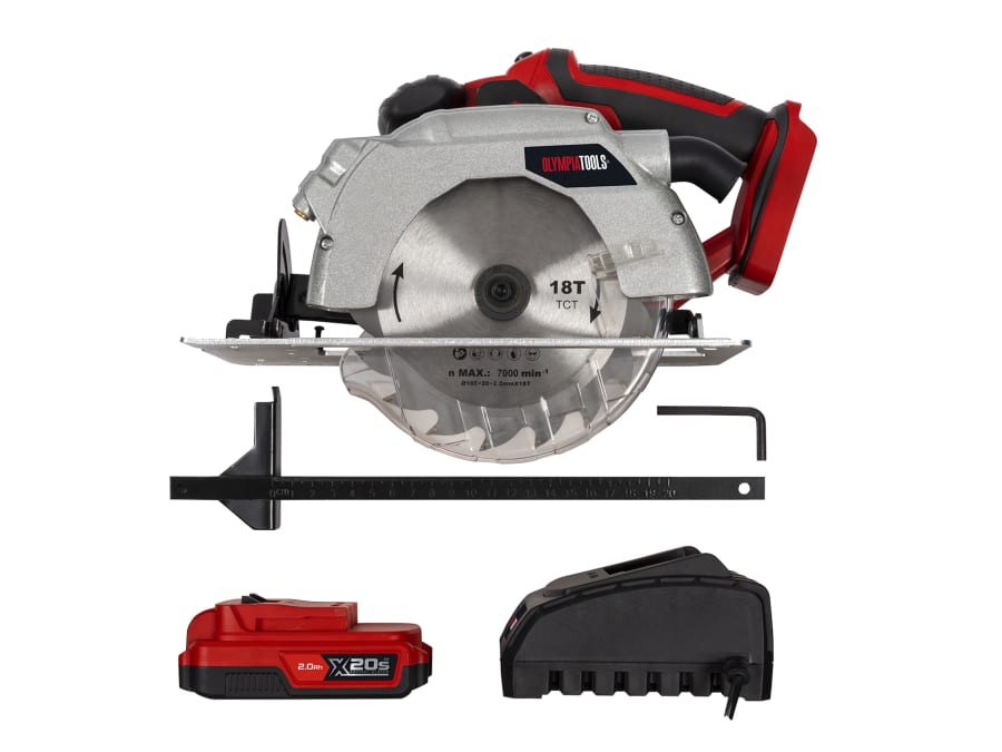 Olympia Power Tools 09955 X20S™ 20V Circular Saw with 1 × 2.0Ah Battery