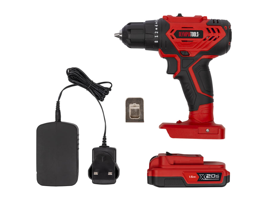 Olympia Power Tools 09905 X20S™ 20V Drill Driver with 1 × 1.5Ah Battery