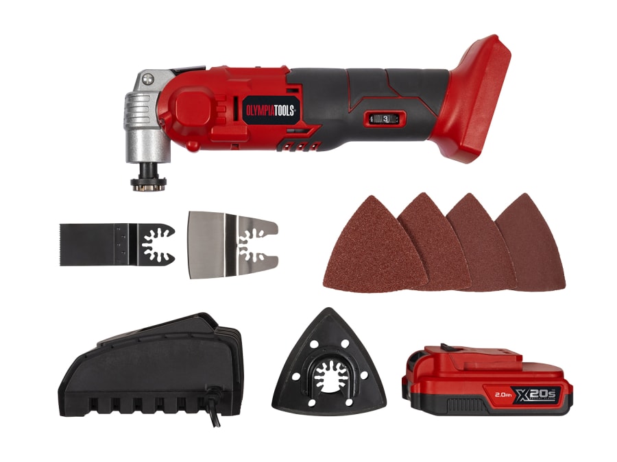 Olympia Power Tools 09970 X20S™ 20V Multi-Tool with 1 × 2.0Ah Battery