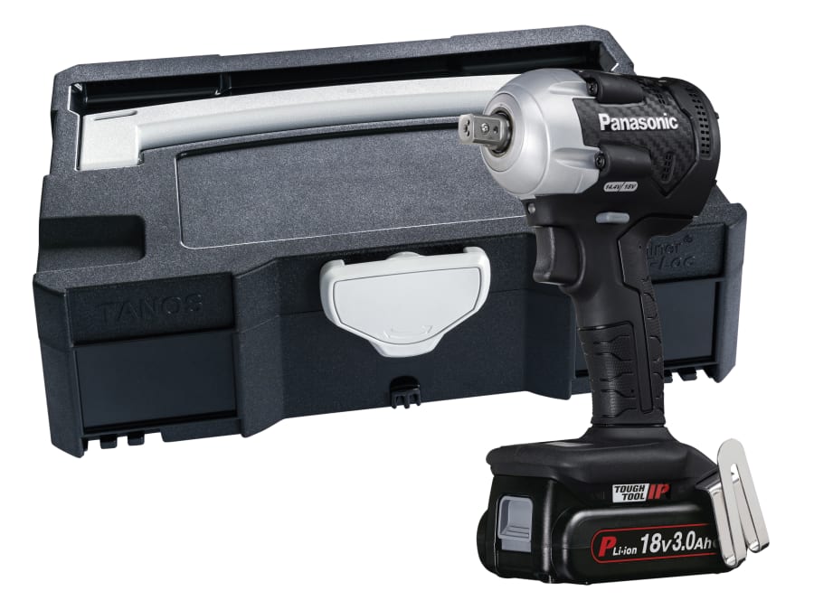 Panasonic EY75A8PN2G31 18V Impact Wrench with 2 × 3.0Ah Batteries and Systainer Case