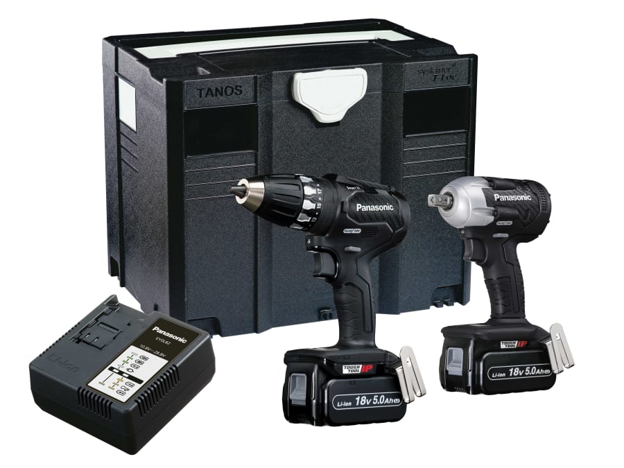 Panasonic EYC232LJ2G31 18V Combi Drill with 2 × 5.0Ah Batteries